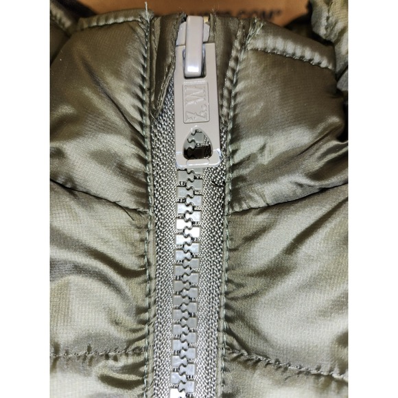 RAW 7 DESIGN Puffer Vest Men XL Olive Green Quilted Full Zip Waterproof Outdoor - Picture 8 of 9